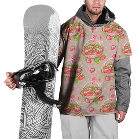 Накидка на куртку 3D с принтом Корзина клубники в Кировске, 100% полиэстер |  | витамины | клубника | корзина | лето | ягода | ягоды