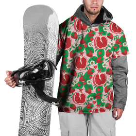 Накидка на куртку 3D с принтом Гранат фрукт паттерн в Екатеринбурге, 100% полиэстер |  | гранат | лето | паттерн | текстуры | фрукт