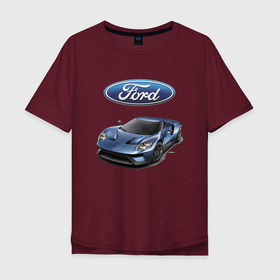 Мужская футболка хлопок Oversize с принтом Ford   legendary racing team , 100% хлопок | свободный крой, круглый ворот, “спинка” длиннее передней части | car | ford | motorsport | performance | prestige | racing | team | usa | автомобиль | автоспорт | бренд | представление | престиж | сша | форд