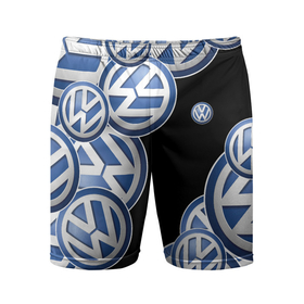 Мужские шорты спортивные с принтом Volkswagen | logo | Pattern ,  |  | emblema | logo | patern | pattern | volkswagen | vw | авто | автомобиль | ам | бренд | емблема | лого | логотип | машина | машины | народный автомобиль | патерн | паттерн | фольксваген | эмблема