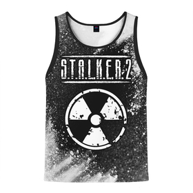 Мужская майка 3D с принтом S.T.A.L.K.E.R. 2   Краски в Петрозаводске, 100% полиэстер | круглая горловина, приталенный силуэт, длина до линии бедра. Пройма и горловина окантованы тонкой бейкой | Тематика изображения на принте: biohazard | chernobyl | logo | radiation | stalker | stalker 2 | stalker2 | биохазард | игра | игры | краска | краски | лого | логотип | логотипы | радиация | символ | сталкер | сталкер 2 | сталкер2 | чернобылит | чернобыль