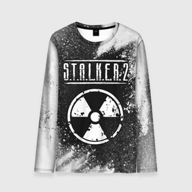 Мужской лонгслив 3D с принтом S.T.A.L.K.E.R. 2   Краски в Кировске, 100% полиэстер | длинные рукава, круглый вырез горловины, полуприлегающий силуэт | Тематика изображения на принте: biohazard | chernobyl | logo | radiation | stalker | stalker 2 | stalker2 | биохазард | игра | игры | краска | краски | лого | логотип | логотипы | радиация | символ | сталкер | сталкер 2 | сталкер2 | чернобылит | чернобыль