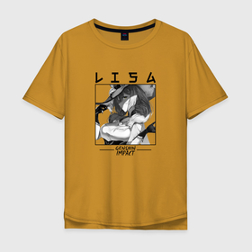 Мужская футболка хлопок Oversize с принтом Лиза | Lisa, Genshin Impact в Санкт-Петербурге, 100% хлопок | свободный крой, круглый ворот, “спинка” длиннее передней части | genshin impact | lisa | библиотекарь | геншин импакт | лиза | лиса | молния | ордо фавониус | первоначальный бог | электро