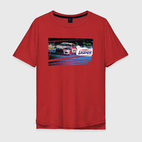 Мужская футболка хлопок Oversize с принтом Grid Legends   Грид легенды в Тюмени, 100% хлопок | свободный крой, круглый ворот, “спинка” длиннее передней части | авто | автоспорт | гонки | грид гонки | грид легенды | игра грид | машины | тачки