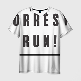 Мужская футболка 3D с принтом run forrest run Форест Гамп в Рязани, 100% полиэфир | прямой крой, круглый вырез горловины, длина до линии бедер | знаменитости | мотивация | пословицы | фильмы | фразы | цитаты