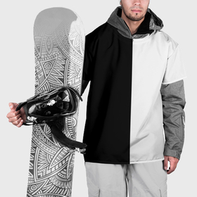 Накидка на куртку 3D с принтом black and white чб в Санкт-Петербурге, 100% полиэстер |  | 