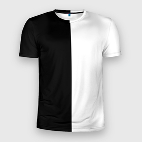 Мужская футболка 3D Slim с принтом black and white чб в Санкт-Петербурге, 100% полиэстер с улучшенными характеристиками | приталенный силуэт, круглая горловина, широкие плечи, сужается к линии бедра | Тематика изображения на принте: 