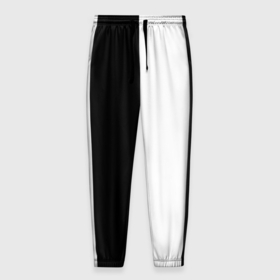 Мужские брюки 3D с принтом black and white чб , 100% полиэстер | манжеты по низу, эластичный пояс регулируется шнурком, по бокам два кармана без застежек, внутренняя часть кармана из мелкой сетки | 