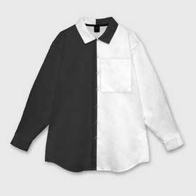 Мужская рубашка oversize 3D с принтом black and white чб в Новосибирске,  |  | 