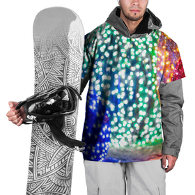 Накидка на куртку 3D с принтом Новогодняя инсталляция   Шары , 100% полиэстер |  | Тематика изображения на принте: гирлянда | гирлянды | новогодняя инсталляция | новый год | огни | огоньки | празник | шар | шары