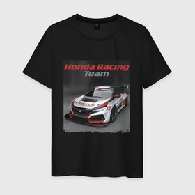 Мужская футболка хлопок с принтом Honda Motorsport   Racing Team в Кировске, 100% хлопок | прямой крой, круглый вырез горловины, длина до линии бедер, слегка спущенное плечо. | honda | japan | motorsport | power | racing | team | автоспорт | гонка | мощь | хонда | япония