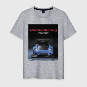 Мужская футболка хлопок с принтом Honda Racing Team   Japan в Кировске, 100% хлопок | прямой крой, круглый вырез горловины, длина до линии бедер, слегка спущенное плечо. | honda | japan | motorsport | power | racing | team | автоспорт | гонка | мощь | хонда | япония