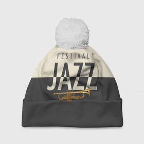 Шапка 3D c помпоном с принтом JAZZ FESTIVAL в Петрозаводске, 100% полиэстер | универсальный размер, печать по всей поверхности изделия | acid jazz | blues | cool jazz | free jazz | jazz | jazz manush | music | rb | reggae | s | saxophone | smooth jazz | soul jazz | бибоп | биг бенд | блюз | джаз | джаз мануш | кул джаз | музыка | ноты | оркестр | постбоп | регги | ритмнблюз | саксофон | св