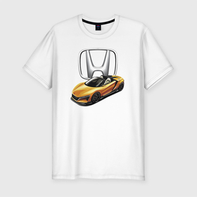 Мужская футболка хлопок Slim с принтом Honda Concept   Motorsport , 92% хлопок, 8% лайкра | приталенный силуэт, круглый вырез ворота, длина до линии бедра, короткий рукав | honda | japan | motorsport | power | racing | team | автоспорт | гонка | мощь | хонда | япония