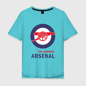 Мужская футболка хлопок Oversize с принтом Arsenal The Gunners в Кировске, 100% хлопок | свободный крой, круглый ворот, “спинка” длиннее передней части | arsenal | champions | football | london | soccer | the gunners | арсенал | футбол