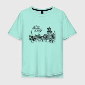 Мужская футболка хлопок Oversize с принтом Rome   Italy в Тюмени, 100% хлопок | свободный крой, круглый ворот, “спинка” длиннее передней части | italy | roma | sky | square | town | город | италия | небо | площадь | рим