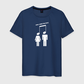 Мужская футболка хлопок с принтом Music Connecting People Портрет в Петрозаводске, 100% хлопок | прямой крой, круглый вырез горловины, длина до линии бедер, слегка спущенное плечо. | искусство | любовь | люди | музыка | музыкант | музыканты | нота | ноты | отношения | сольфеджио