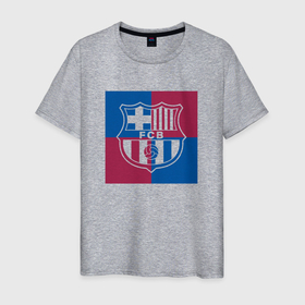 Мужская футболка хлопок с принтом FC Barcelona | Logo 2022 в Курске, 100% хлопок | прямой крой, круглый вырез горловины, длина до линии бедер, слегка спущенное плечо. | 0x000000123 | barca | barcelona | el clasico | la liga | messi | pre match | барса | барселона | классико | месси