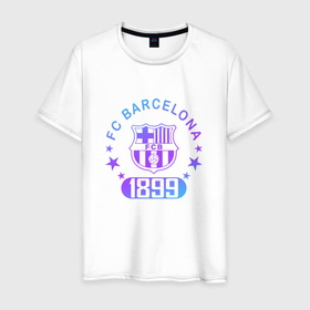 Мужская футболка хлопок с принтом FC Barcelona | Fade Logo (2022) в Екатеринбурге, 100% хлопок | прямой крой, круглый вырез горловины, длина до линии бедер, слегка спущенное плечо. | 0x000000123 | barca | barcelona | el clasico | la liga | messi | pre match | барса | барселона | классико | месси