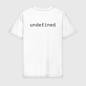 Мужская футболка хлопок с принтом NaN + Undefined в Санкт-Петербурге, 100% хлопок | прямой крой, круглый вырез горловины, длина до линии бедер, слегка спущенное плечо. | javascript | js | json | nan | undefined | код | кодер | оы | переменная | программирование | программист | разработка | разработчик | термин