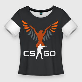Женская футболка 3D Slim с принтом CS GO | свобода_превыше_всего | КС ГО в Курске,  |  | cs go | игра | кс го | орел | свобода | снайпер