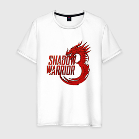 Мужская футболка хлопок с принтом Shadow Warrior 3   Теневой воин 3 в Новосибирске, 100% хлопок | прямой крой, круглый вырез горловины, длина до линии бедер, слегка спущенное плечо. | dragon | shadow warrior | воин | дракон | ло ванг | самурай | сегун | теневой | царство теней | шедоу варриор | япония