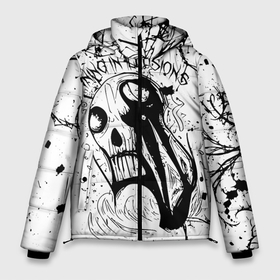 Мужская зимняя куртка 3D с принтом Drowning in illusions в Екатеринбурге, верх — 100% полиэстер; подкладка — 100% полиэстер; утеплитель — 100% полиэстер | длина ниже бедра, свободный силуэт Оверсайз. Есть воротник-стойка, отстегивающийся капюшон и ветрозащитная планка. 

Боковые карманы с листочкой на кнопках и внутренний карман на молнии. | арт | зомби | иллюзия | монстр | фэнтези | человек
