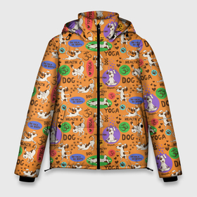 Мужская зимняя куртка 3D с принтом Собачья Йога в Тюмени, верх — 100% полиэстер; подкладка — 100% полиэстер; утеплитель — 100% полиэстер | длина ниже бедра, свободный силуэт Оверсайз. Есть воротник-стойка, отстегивающийся капюшон и ветрозащитная планка. 

Боковые карманы с листочкой на кнопках и внутренний карман на молнии. | mandala | mantra | sri | yantra | yoga | аум | брахма | будда | буддист | веган | вишну | ганеша | гимнастика | индиго | индуизм | инь янь | йога | лотос | мантра | медитация | нирвана | ом | пёс | просветление