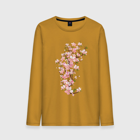 Мужской лонгслив хлопок с принтом Весна   Цветущая сакура   Japan в Тюмени, 100% хлопок |  | brunch | flower | japan | nature | sakura | spring | весна | ветка | листья | природа | сакура | цветок | япония