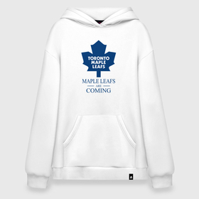 Худи SuperOversize хлопок с принтом Toronto Maple Leafs are coming Торонто Мейпл Лифс в Тюмени, 70% хлопок, 30% полиэстер, мягкий начес внутри | карман-кенгуру, эластичная резинка на манжетах и по нижней кромке, двухслойный капюшон
 | hockey | maple leafs | nhl | toronto | toronto maple leafs | usa | мейпл лифс | нхл | спорт | сша | торонто | торонто мейпл лифс | хоккей | шайба