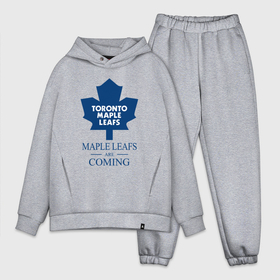 Мужской костюм хлопок OVERSIZE с принтом Toronto Maple Leafs are coming Торонто Мейпл Лифс в Петрозаводске,  |  | Тематика изображения на принте: hockey | maple leafs | nhl | toronto | toronto maple leafs | usa | мейпл лифс | нхл | спорт | сша | торонто | торонто мейпл лифс | хоккей | шайба