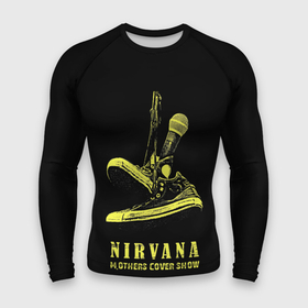 Мужской рашгард 3D с принтом Nirvana Нирвана в Тюмени,  |  | kurt cobain | music | nirvana | rock | кабейн | кобейн | курт | курт кобейн | музыка | нирвана | рок