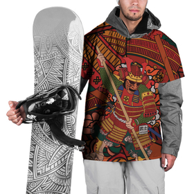 Накидка на куртку 3D с принтом warrior samurai в Белгороде, 100% полиэстер |  | samurai | арт | бусидо | воин | дизайн | искусство | история | рисунок | ронин | самурай | стиль | узор | япония