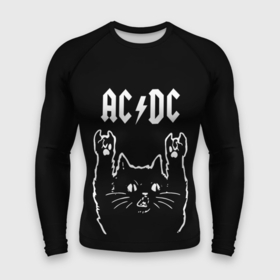 Мужской рашгард 3D с принтом AC DC, Рок кот в Курске,  |  | ac | ac dc | acdc | dc | music | rock | кот | музыка | рок | рок кот
