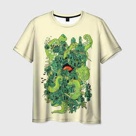 Мужская футболка 3D с принтом Дом Ктулху в Тюмени, 100% полиэфир | прямой крой, круглый вырез горловины, длина до линии бедер | cthulhu | howard phillips | lovecraft | говард лавкрафт | ктулху | лавкравт | лафкрафт