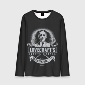 Мужской лонгслив 3D с принтом H.P. Lovecraft в Белгороде, 100% полиэстер | длинные рукава, круглый вырез горловины, полуприлегающий силуэт | cthulhu | howard phillips | lovecraft | говард лавкрафт | ктулху | лавкравт | лафкрафт