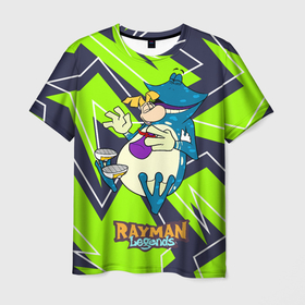 Мужская футболка 3D с принтом Rayman and globox в Санкт-Петербурге, 100% полиэфир | прямой крой, круглый вырез горловины, длина до линии бедер | Тематика изображения на принте: legends | rayman | rayman legends | глобокс | рейман | рэйман | рэймэн