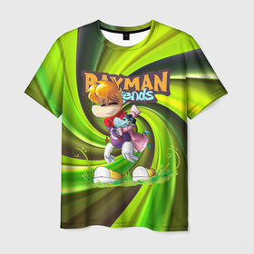 Мужская футболка 3D с принтом Уставший Rayman Legends в Тюмени, 100% полиэфир | прямой крой, круглый вырез горловины, длина до линии бедер | legends | rayman | rayman legends | глобокс | рейман | рэйман | рэймэн