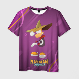Мужская футболка 3D с принтом Rayman в шляпе Legends в Курске, 100% полиэфир | прямой крой, круглый вырез горловины, длина до линии бедер | legends | rayman | rayman legends | глобокс | рейман | рэйман | рэймэн