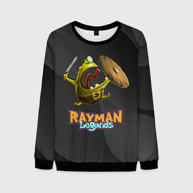 Мужской свитшот 3D с принтом Rayman Legends Black , 100% полиэстер с мягким внутренним слоем | круглый вырез горловины, мягкая резинка на манжетах и поясе, свободная посадка по фигуре | legends | rayman | rayman legends | глобокс | рейман | рэйман | рэймэн