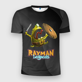 Мужская футболка 3D Slim с принтом Rayman Legends Black в Белгороде, 100% полиэстер с улучшенными характеристиками | приталенный силуэт, круглая горловина, широкие плечи, сужается к линии бедра | legends | rayman | rayman legends | глобокс | рейман | рэйман | рэймэн