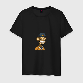 Мужская футболка хлопок с принтом NFT Monkey в Курске, 100% хлопок | прямой крой, круглый вырез горловины, длина до линии бедер, слегка спущенное плечо. | monkey | nft | нфт | обезьяна | токен