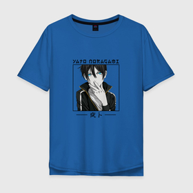 Мужская футболка хлопок Oversize с принтом Ято   Yato, Noragami , 100% хлопок | свободный крой, круглый ворот, “спинка” длиннее передней части | noragami | yato | аниме | бездомный бог | бог | ябоку | ято | яточка | ятти