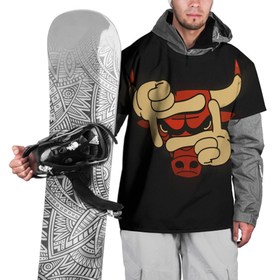 Накидка на куртку 3D с принтом Сhicago bulls , 100% полиэстер |  | chicago bulls | nba | баскетбол | бык | бычек | животное | лого | логотип | чикаго буллз
