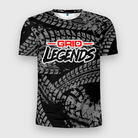 Мужская футболка 3D Slim с принтом Grid Legends   Гонки , 100% полиэстер с улучшенными характеристиками | приталенный силуэт, круглая горловина, широкие плечи, сужается к линии бедра | auto | grid legends | race | авто | гонки | грид легенда | грид легендс | тачки | шины