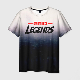 Мужская футболка 3D с принтом Grid Legends, лого в Кировске, 100% полиэфир | прямой крой, круглый вырез горловины, длина до линии бедер | Тематика изображения на принте: grid | grid legends | grid легенда | гонки | грид легенда | грид легендс