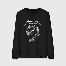 Мужской свитшот хлопок с принтом Metallica   Death Magnetic в Кировске, 100% хлопок |  | death | hype | jaw | magnetic | metal | metallica | skull | teeth | thrash metal | usa | зубы | магнетизм | пасть | сша | трэш метал | хайп | череп