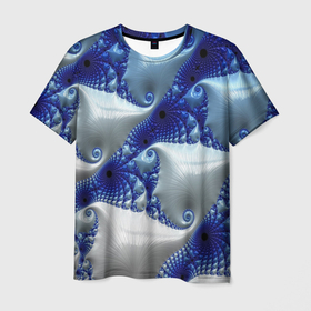 Мужская футболка 3D с принтом Абстрактные морские ракушки в Петрозаводске, 100% полиэфир | прямой крой, круглый вырез горловины, длина до линии бедер | абстрактные морские ракушки | калейдоскоп | лето | море | морское | ракушки | спирали | узор