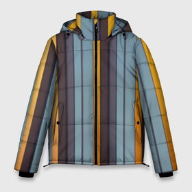 Мужская зимняя куртка 3D с принтом Полосы выходного дня в Тюмени, верх — 100% полиэстер; подкладка — 100% полиэстер; утеплитель — 100% полиэстер | длина ниже бедра, свободный силуэт Оверсайз. Есть воротник-стойка, отстегивающийся капюшон и ветрозащитная планка. 

Боковые карманы с листочкой на кнопках и внутренний карман на молнии. | линии | ностальгия | полоски | полосы | полосы выходного дня | советское | старые обои