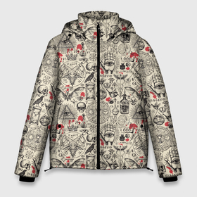 Мужская зимняя куртка 3D с принтом Чёрная Магия и Колдовство в Новосибирске, верх — 100% полиэстер; подкладка — 100% полиэстер; утеплитель — 100% полиэстер | длина ниже бедра, свободный силуэт Оверсайз. Есть воротник-стойка, отстегивающийся капюшон и ветрозащитная планка. 

Боковые карманы с листочкой на кнопках и внутренний карман на молнии. | baphomet | demon | devil | evil spirit | lucifer | mysticism | occultism | pentagram | satan | satanist | ад | антихрист | бафомет | бес | демон | дьявол | злодей | злой дух | каббала | люцифер | масон | мистика | нечистая сила | оккультизм
